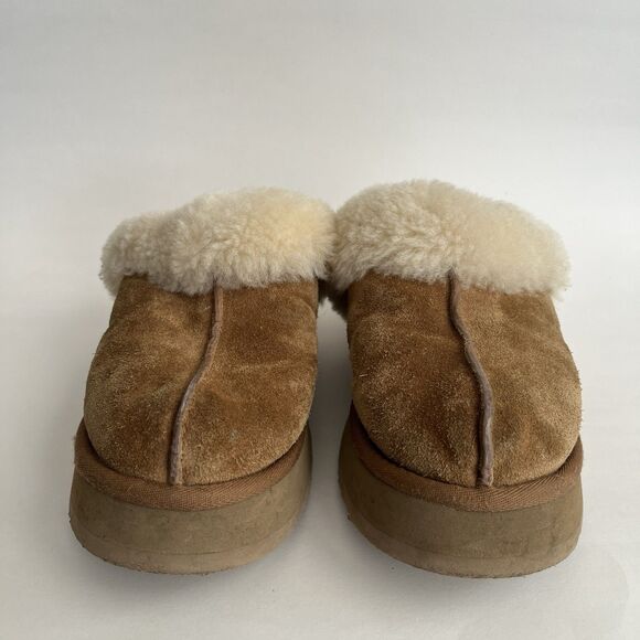 UGG Disquette Platform Clog Slipper for Women US 8 Chestnut - Picture 3 of 7